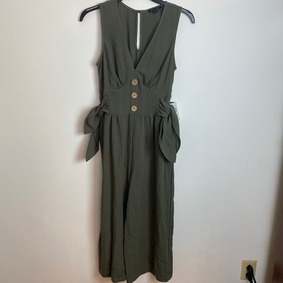 As U Wish Pants - NWT As U Wish Olive Green Jumpsuit